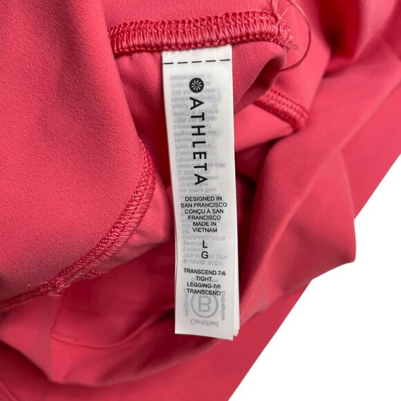 Athleta Transcend 7/8 Tight Leggings Pink Large - Picture 4 of 8